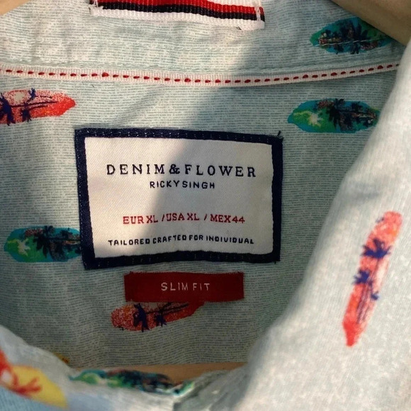 Denim & Flower 🏄‍♀️ 🏄‍♂️ 🏄🏻 surf boards  shirt - Picture 3 of 7